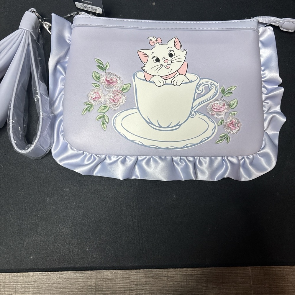 Disney Marie Clutch in Light Blue and White